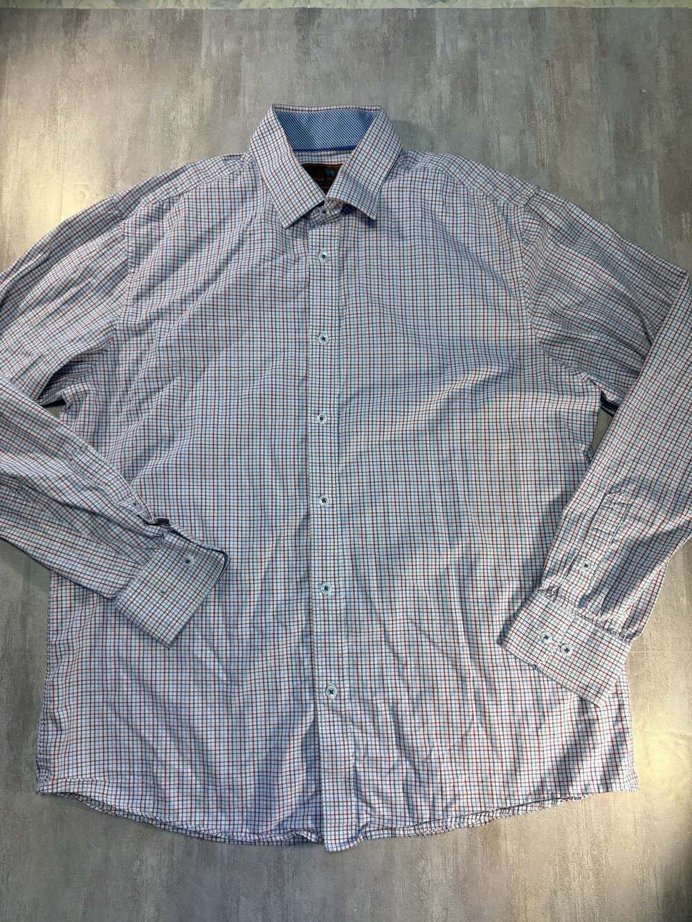 James Tattersall London Men's Tattersall Check Button Down Shirt Size XL 17-17.5